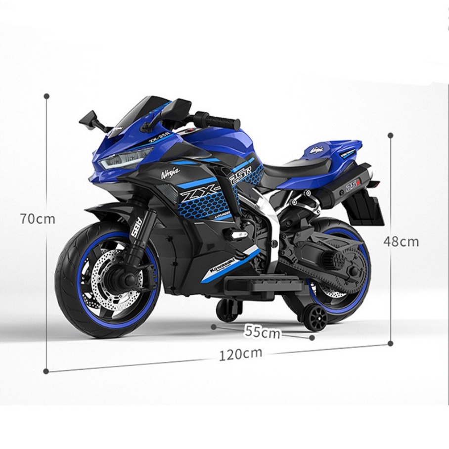 Factory Big Size Custom Logo 12V Electric Motorcycle Kids Ride-On Car for 2-4 Years With Cool Lights Battery Powered MP3 &amp; USB