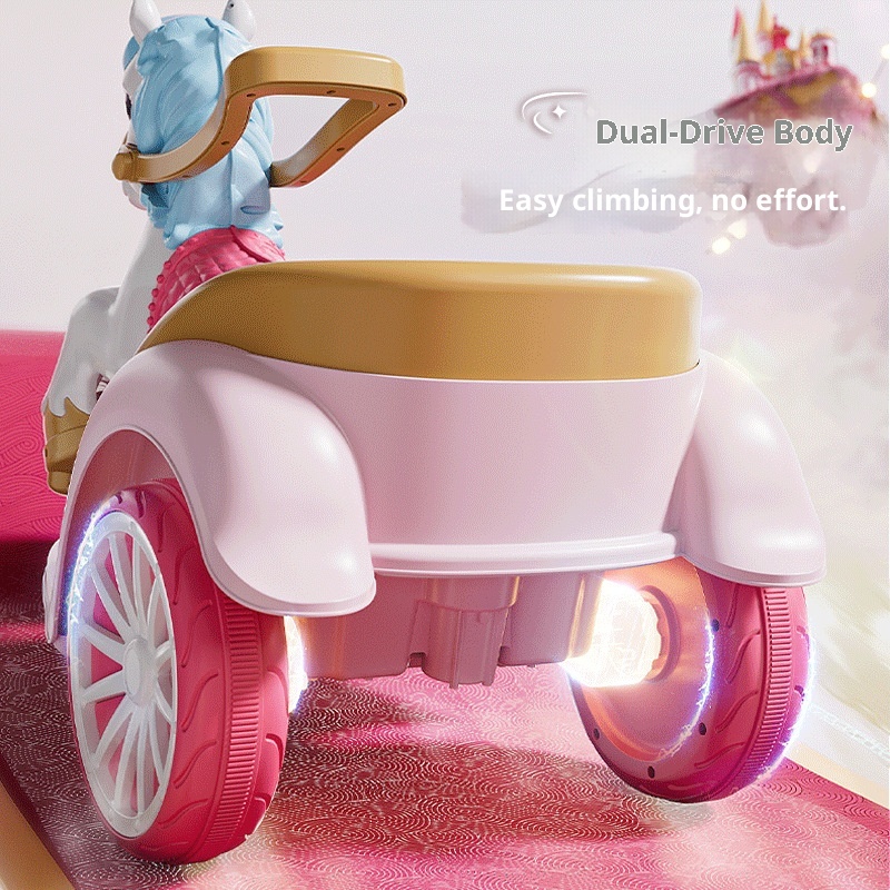 Children's Electric Ride-On Princess Carriage Rechargeable Battery Remote Control Unisex Toy Car