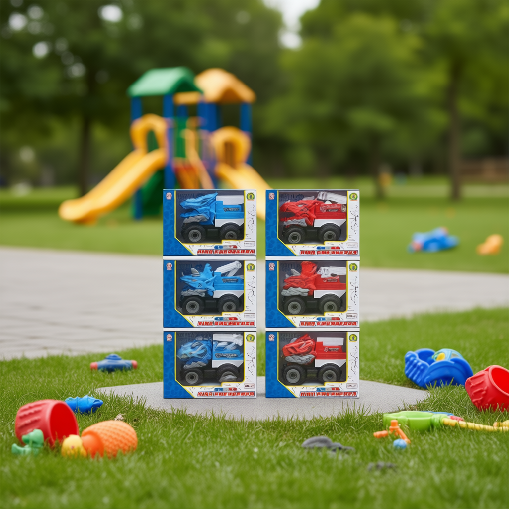 Dino Emergenza Plastic Friction Toy Truck 23x17x12 Cm Blue Red Emergency Vehicle for Kids 3-4 Years