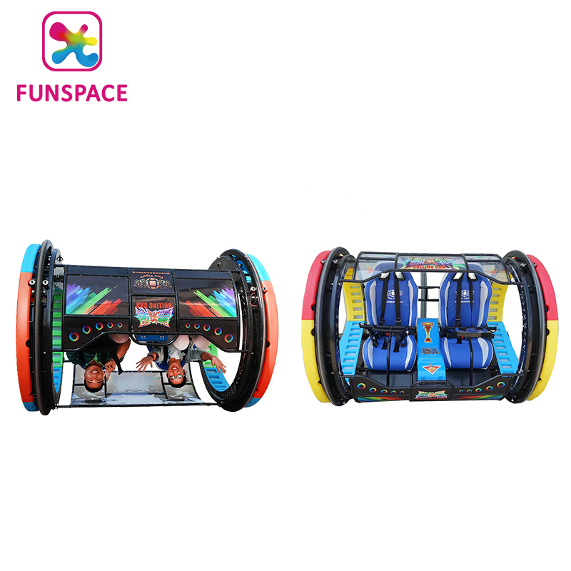 Hot Sale New Style Outdoor Fun Fair Playground Rides 2 Seats 360 Degree Remote Control Rolling Car for Outdoor