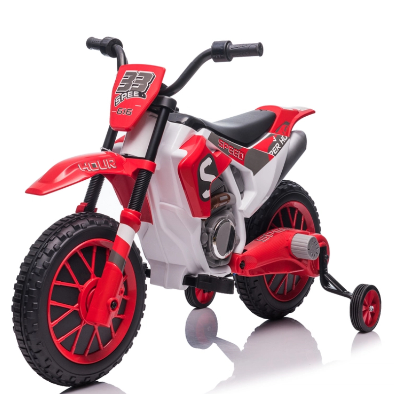 Children's Electric Ride-On Motorcycle for Kids Battery Powered Plastic Construction