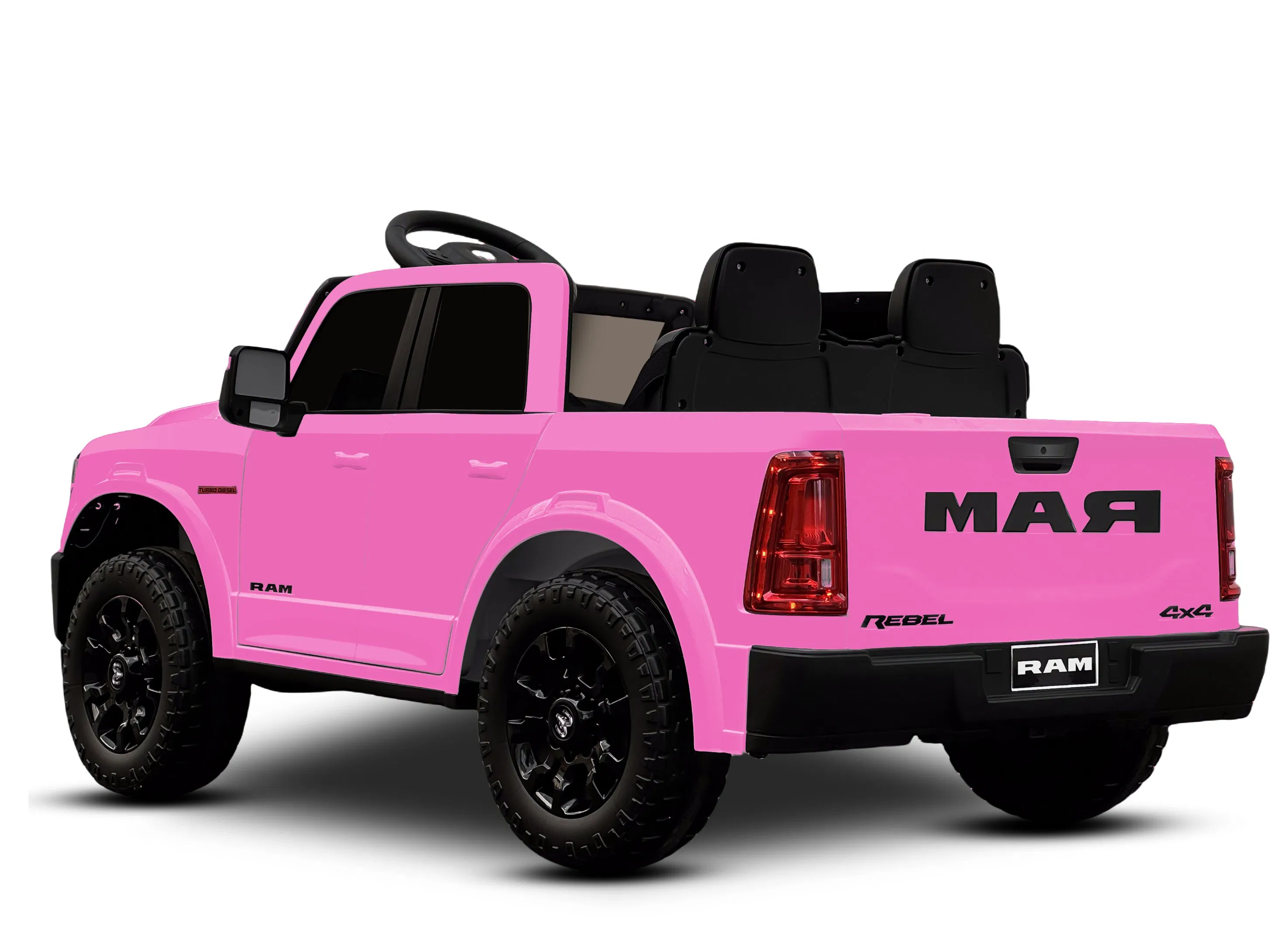 Licensed Dodge RAM Kids Ride-on Truck 12V Battery Powered Electric Car with Remote Control-Pink