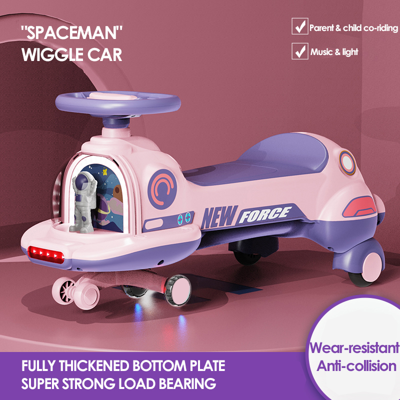New Plastic Baby Slide Wiggle Ride On Swing Car Twist Cars With Light And Music For Kids Children