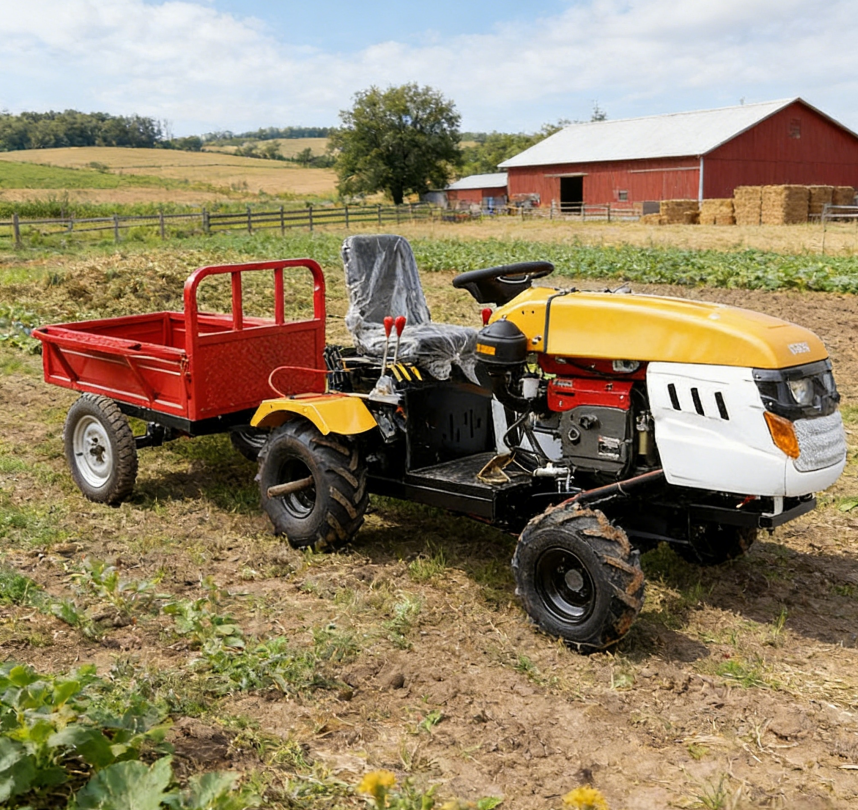 18 HP Agricultural Machinery Good Quality Diesel Farm Tractor Ride on Cultivator 4WD Gear Drive
