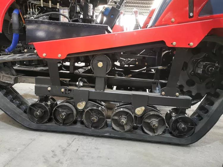 35 Hp Ride-On Crawler Rotary Tiller Tractor With Rubber Crawler