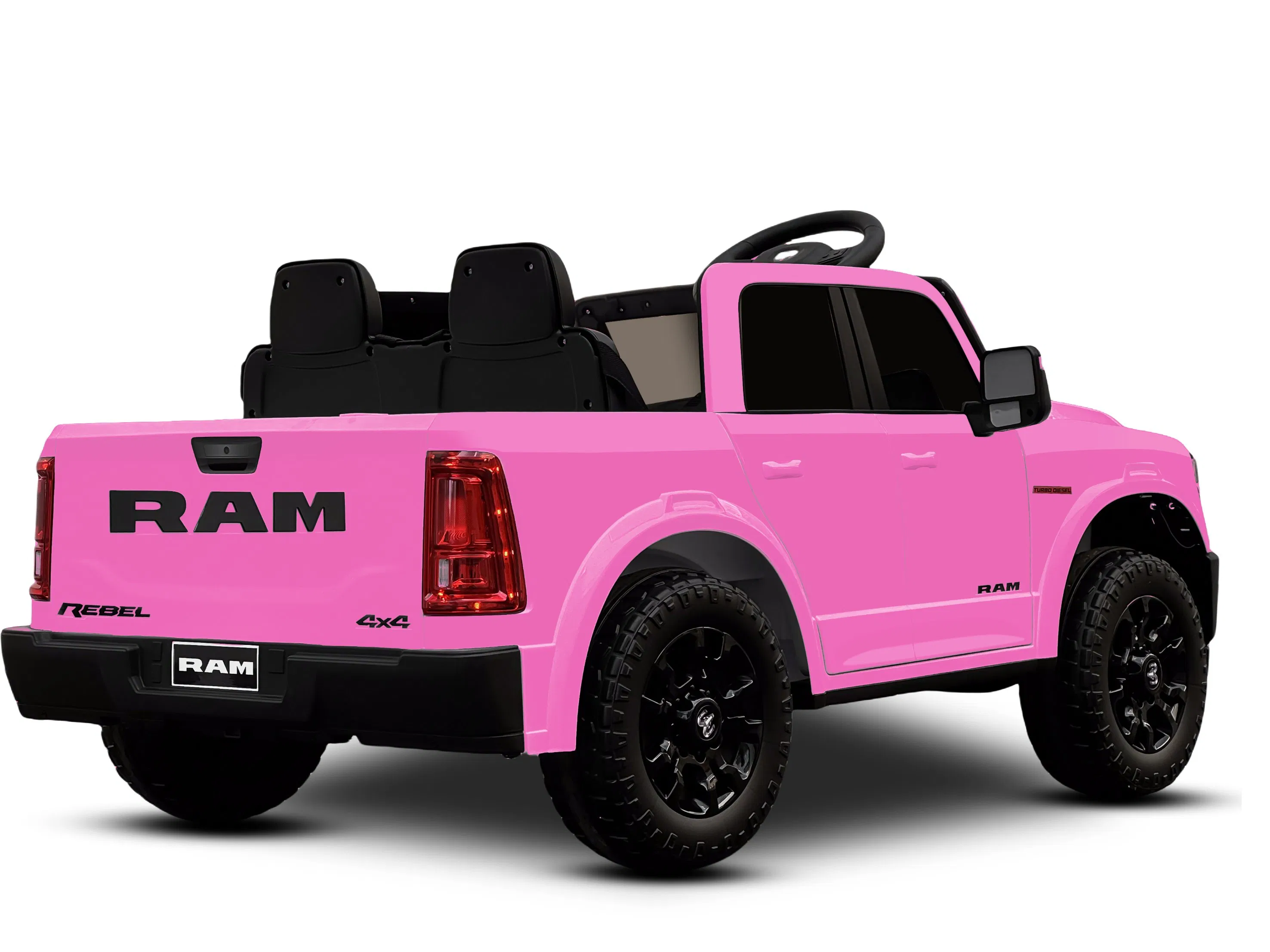 Licensed Dodge RAM Kids Ride-on Truck 12V Battery Powered Electric Car with Remote Control-Pink