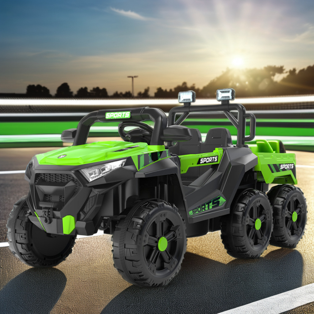 6-Wheel Ride-On Toy Dump Truck for Kids 12V Battery Powered Good Remote Control for Age 2-4 Made of Plastic Material