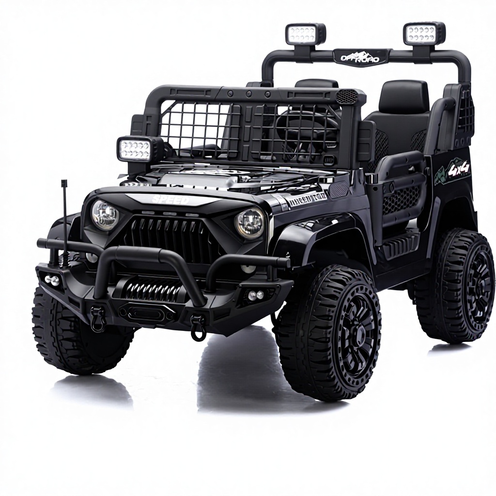 Rechargeable Electric Four-Wheel Drive Children's Off-road Vehicle Remote Control Ride-On Toy Car Made Durable Plastic