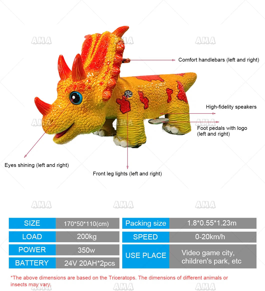 Remote Control Electric Dinosaur Ride-on Vehicle