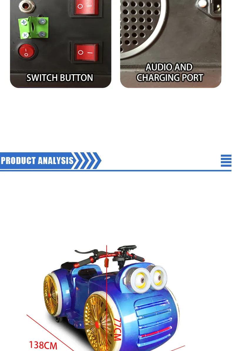 New Design Ride on Car Bumper Car with Remote Control for Sale 20ah Battery Bumper Car