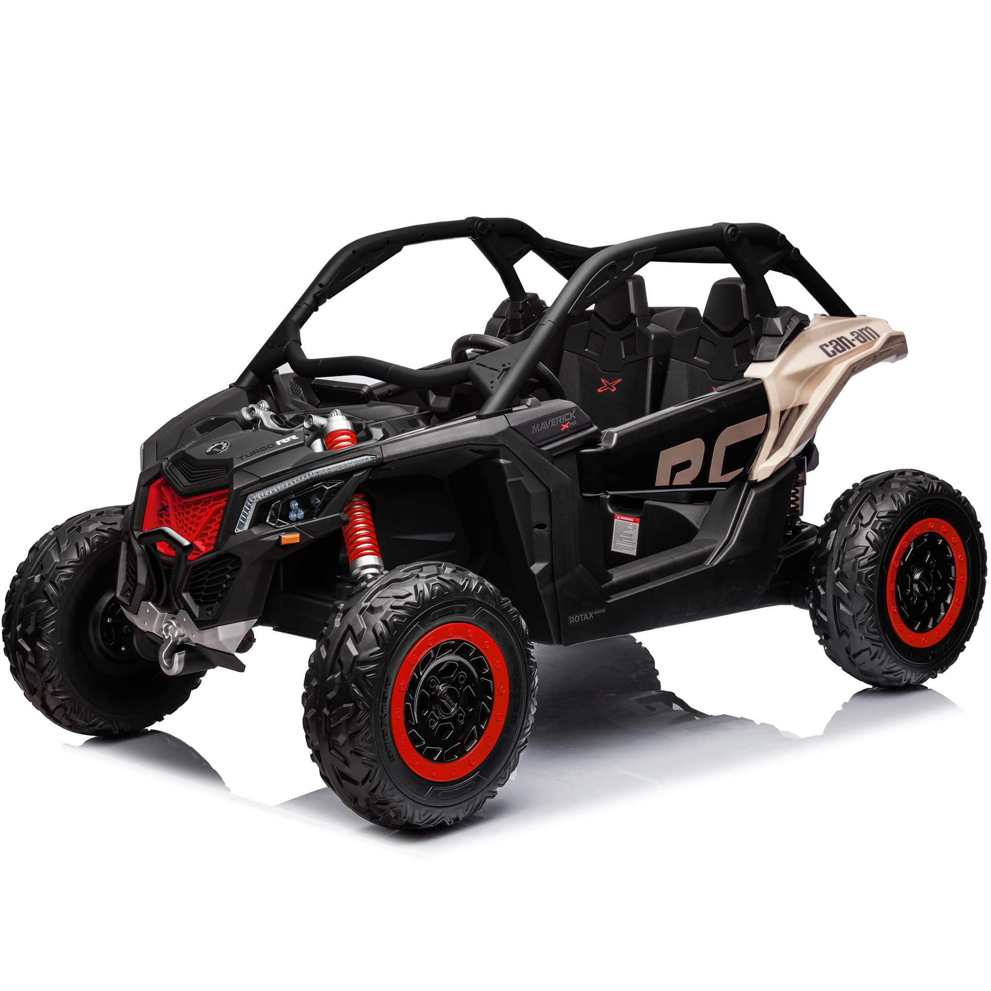 BRP CAN-AM 24V Kids UTV 2 Seater Ride-On Remote Control Off-Road Buggy Electric Vehicle 4 Wheels EVA Tires Music Play 2 4 Years
