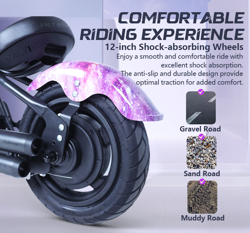 Rechargeable Kids Electric Motorcycle with Light Disc Brake Design and Chain Driven Motor Children's Ride on Toy Scooters