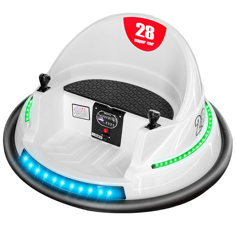 Children 12V Electric Bumper Car for Kids Remote Control Ride on Car Kids Electric 360 Degree Spin W/Lights 2-15 Years Old