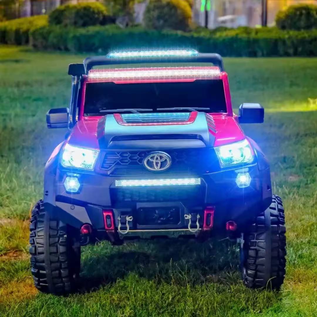 Toddler Best Gift 143cm for Remote Control ATV Battery-Powered Electric Ride-On Car with Leather Seats and Music for Kids