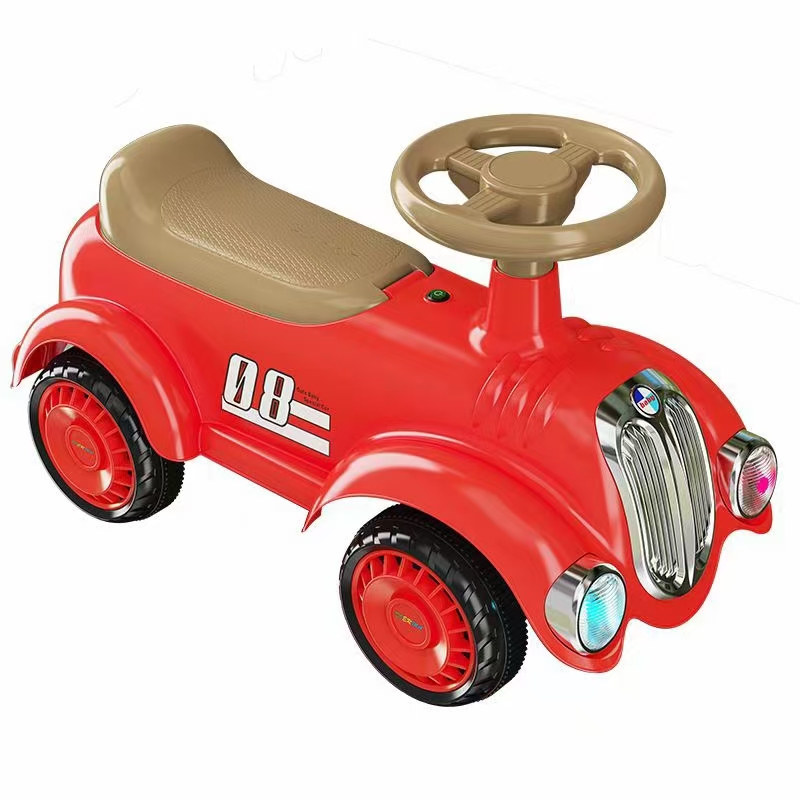 Factory Wholesale Customizable Baby Walker Plastic Car Shape Ride-on Toy for 2 to 4 Years 5 to 7 Years Foot-Powered JHR Brand
