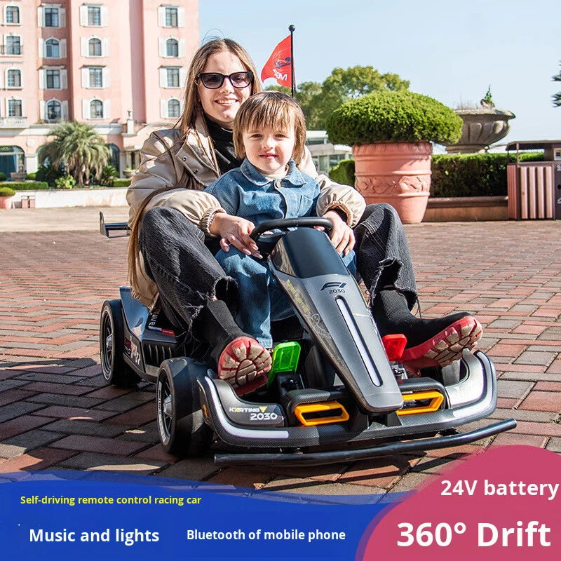 24v Plastic Children's Electric Drift Go-Kart Toy Car Kids Adults Parent-Child Ride-On Dual Drive Remote Control Four-Wheel
