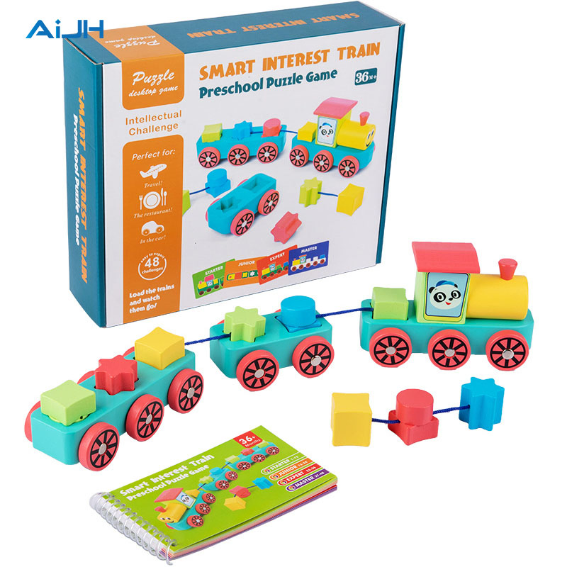 AiJH Creative Day And Night Stacking Toy 3D Wooden Puzzle With Smile Face Design For Kids Problem Solving Ability Kindergarten Classroom Toys