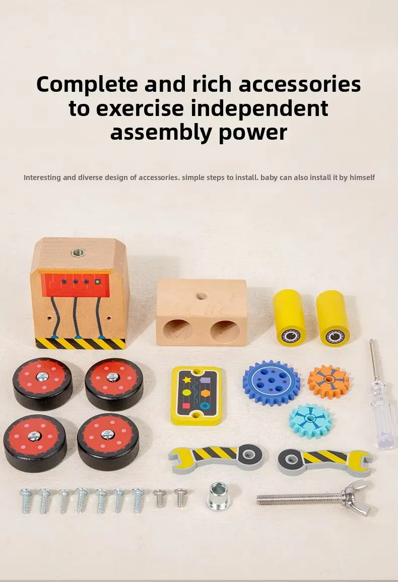 Dinosaur-Themed DIY Wooden Balance Stacking Blocks Set Educational Early Learning Building Toy for Children