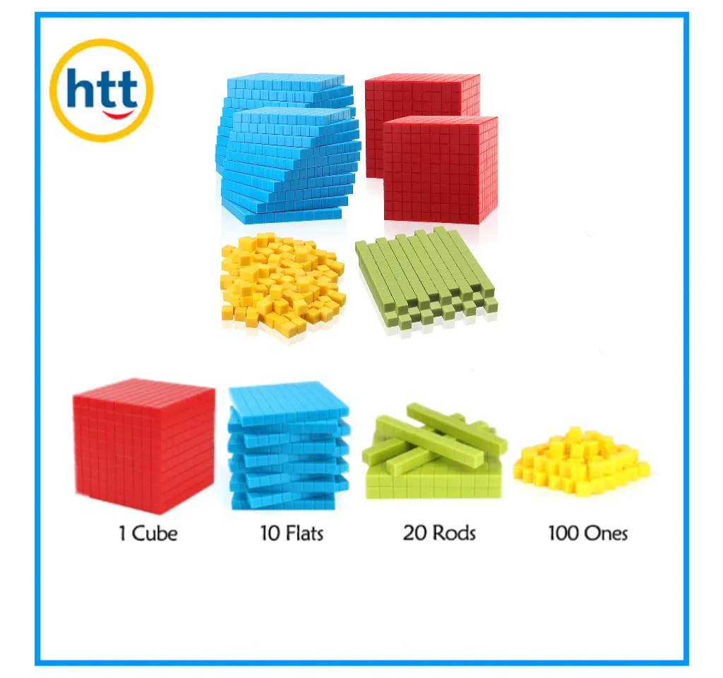 100PCS Rainbow Counting Cubes