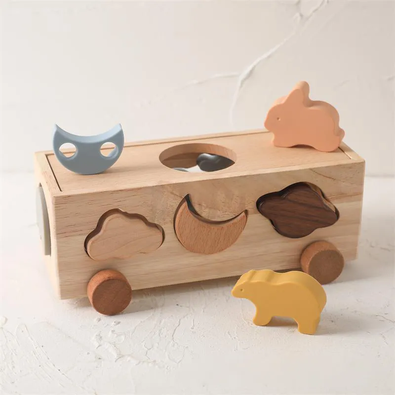 Baby Cognitive Building Block Car Toy for Kids' Early Learning Fun