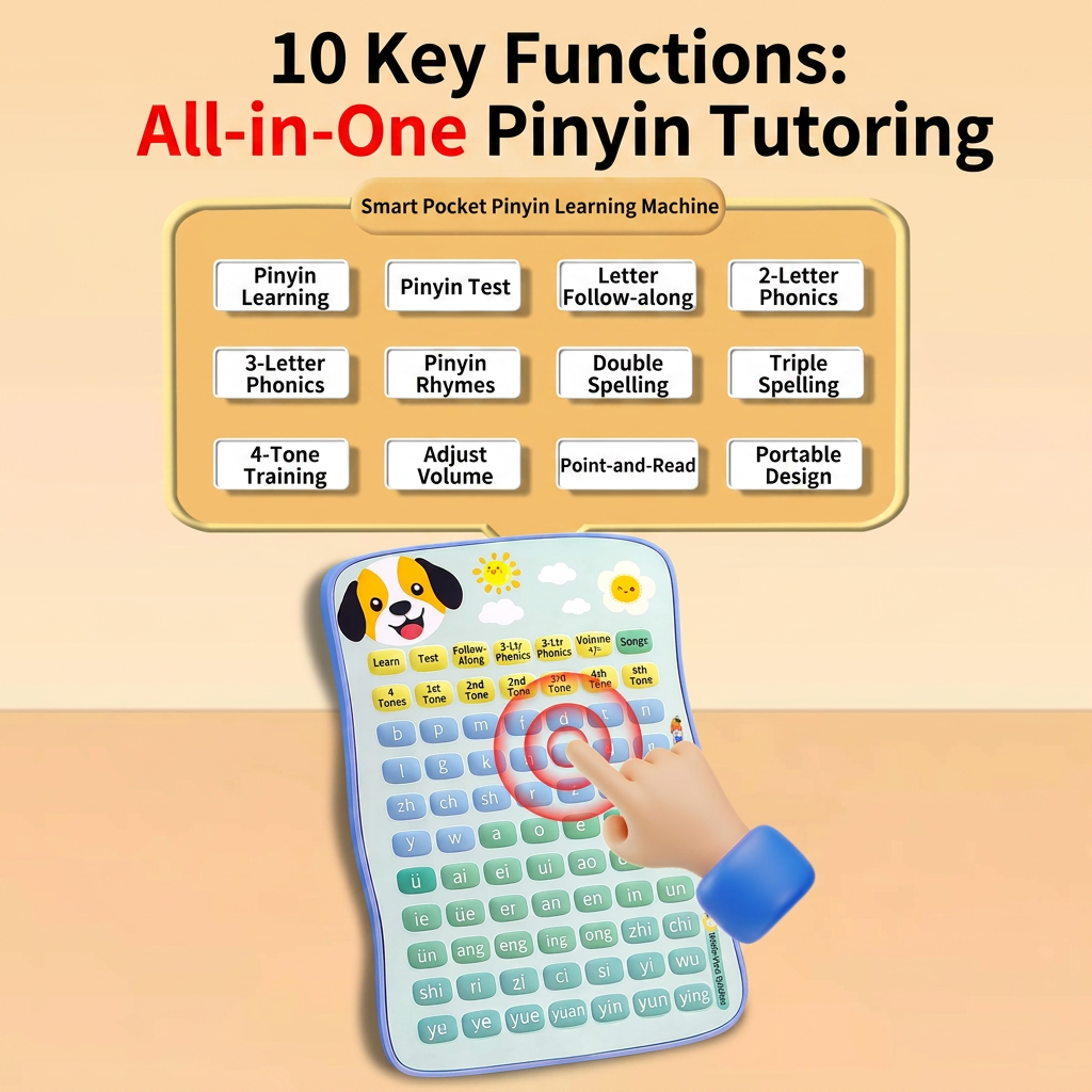 Multi-functional Early Education Learning Pad Alphabet Letters Numbers Learning Toy Learning Machine For Preschool