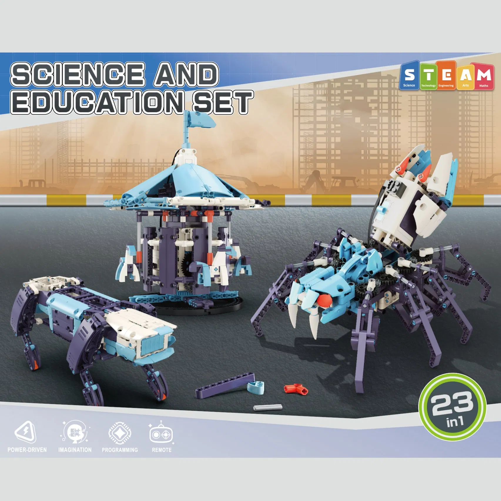 Xinbo Programming Robot Building Blocks Design 23 in 1 Dual Motor Physics Science Education Toys DIY Kid Toy Robot