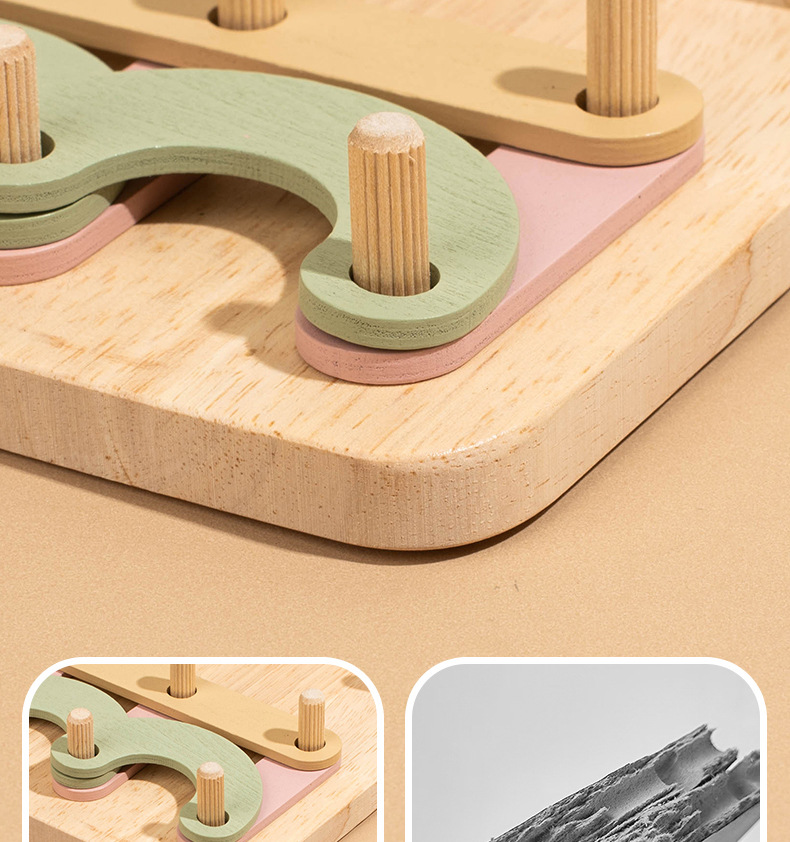 Baby Montessori Creative Geometric Nail Board Game Children Learning Toy Early Educational DIY Puzzle Toys for Kids Wooden Toy