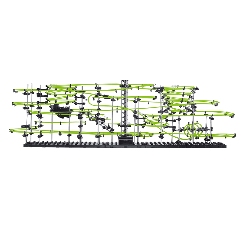 QS Toys Level 5 Glow Spacerail 688PCS 30000mm Science and Education Toys Space Orbit Roller Coaster Boys Assemble The Track by Hand