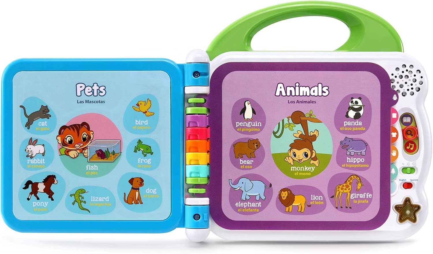 Interactive Learning Sound Book-CPSIA CPC Certified Bilingual English Spanish Educational Toy for 5-7 Years Plastic Unisex