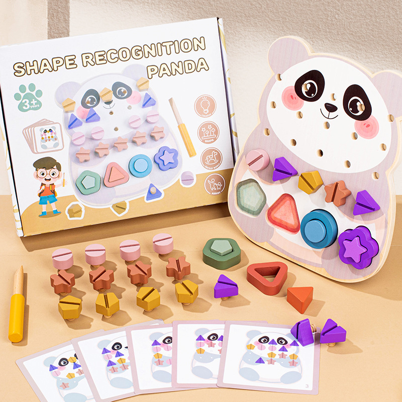 Montessori Toy High Quality Children Shape Matching Toy Exercise Hands-on Skills Nut Busy Board for Interactive Learning