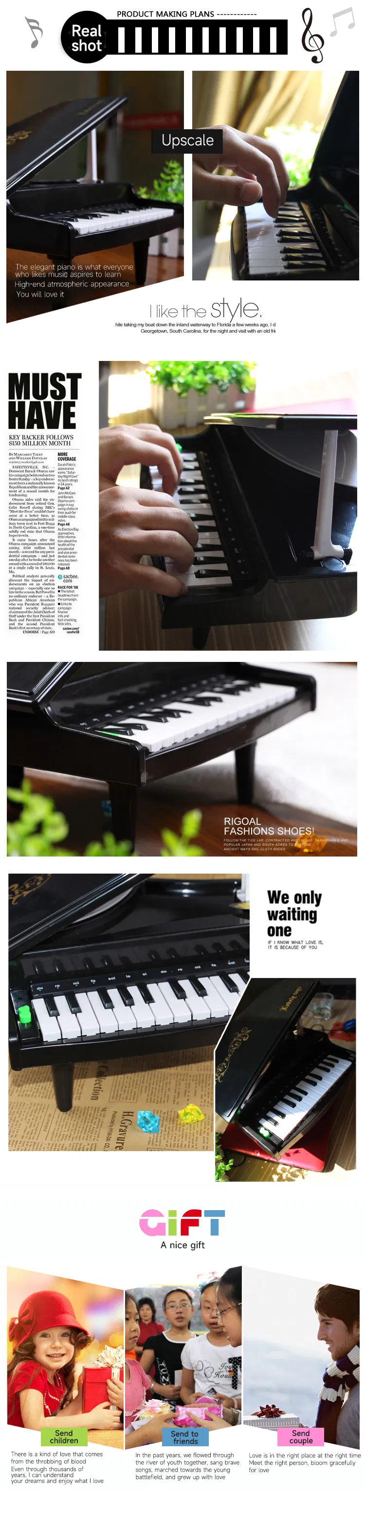 Early Learning Children Simulated Piano Keyboard Structure