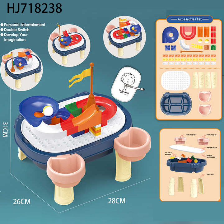 Projection Drawing Shooting Track Building Blocks Table Stem Toy for Kids Creative Play Educational Game Interactive Montessori Learning Developmental Toy