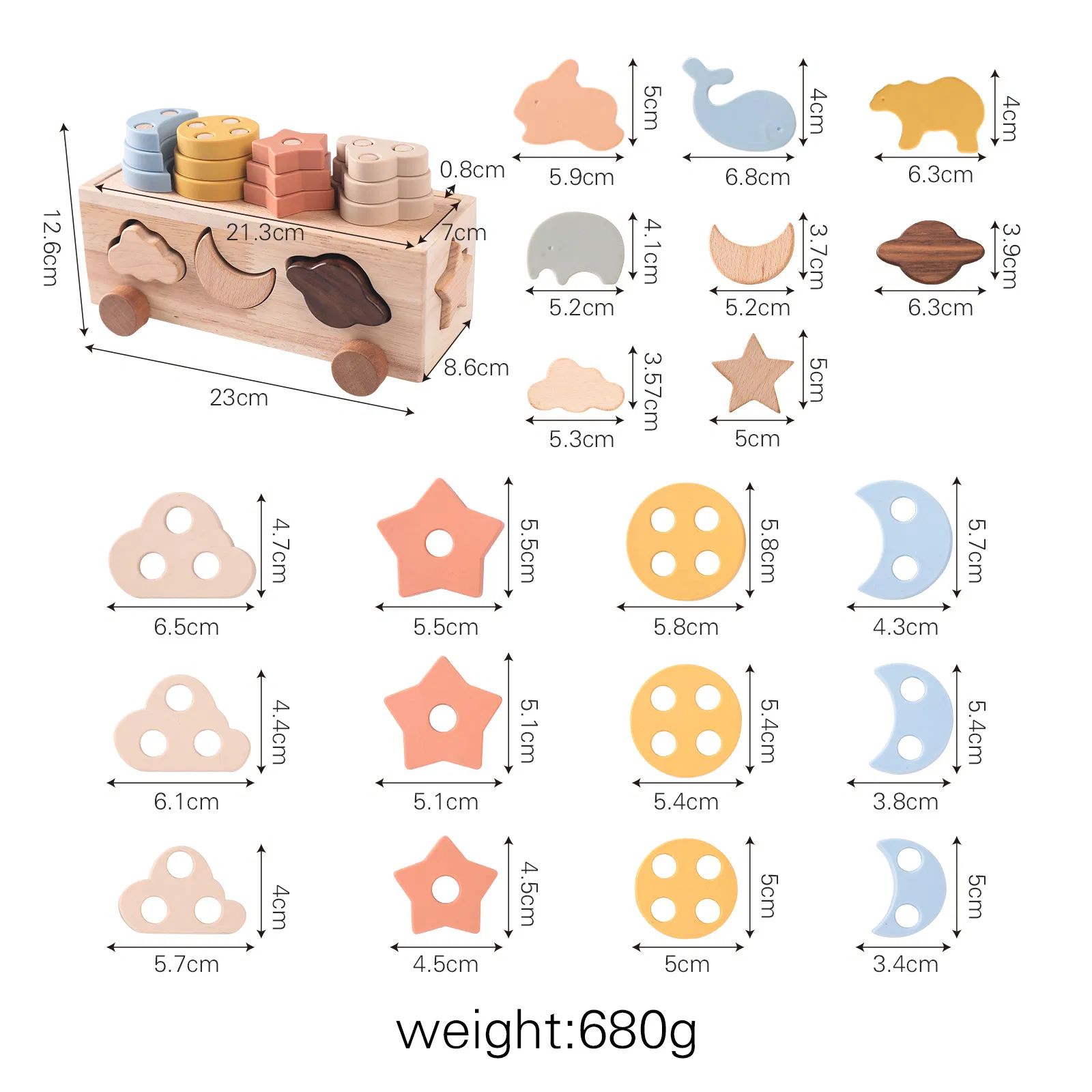 Baby Cognitive Building Block Car Toy for Kids' Early Learning Fun