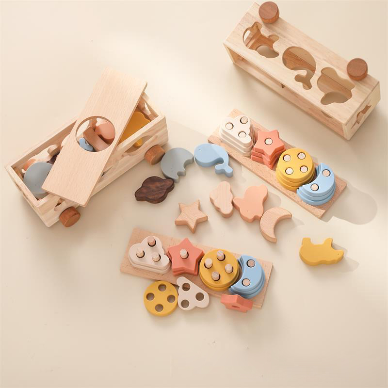 Baby Cognitive Building Block Car Toy for Kids' Early Learning Fun