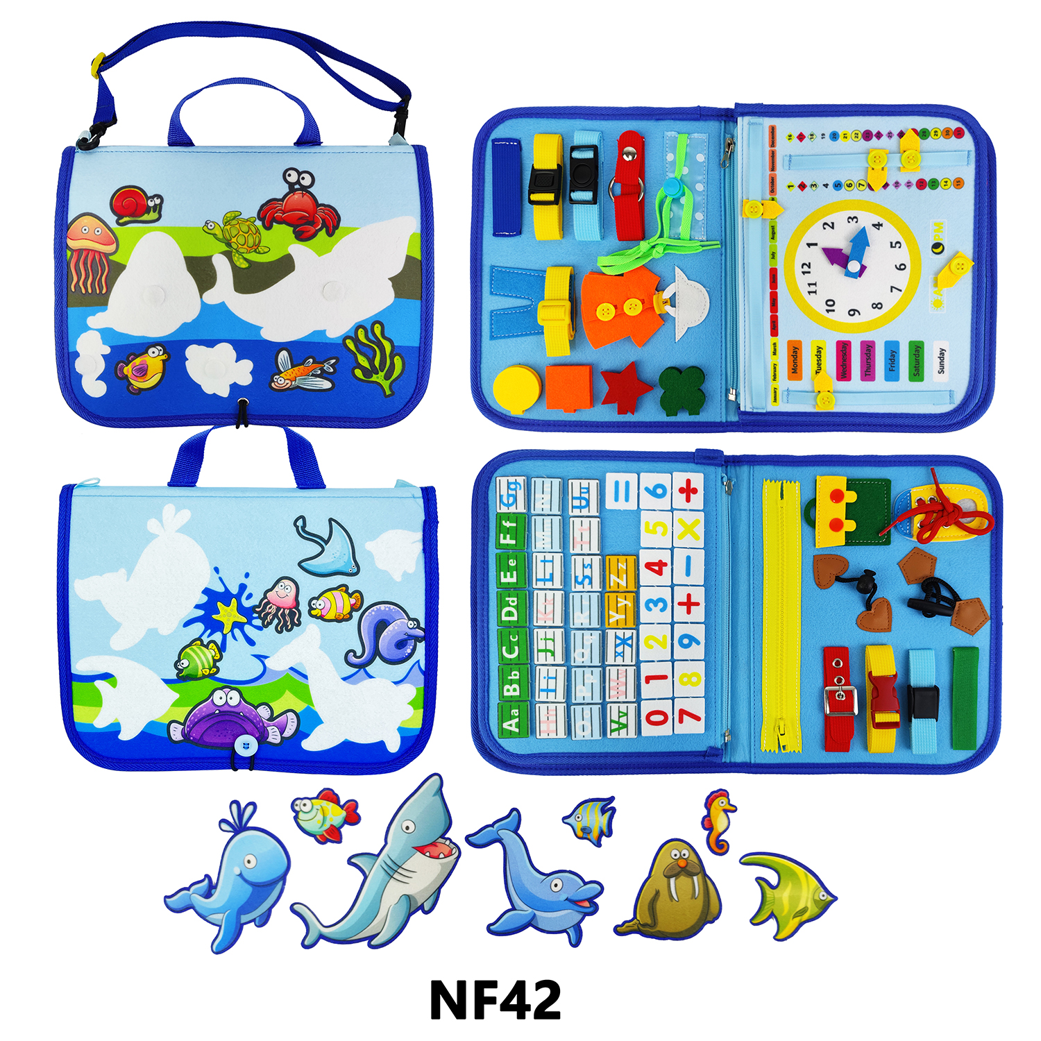 Learning felt board with puzzle