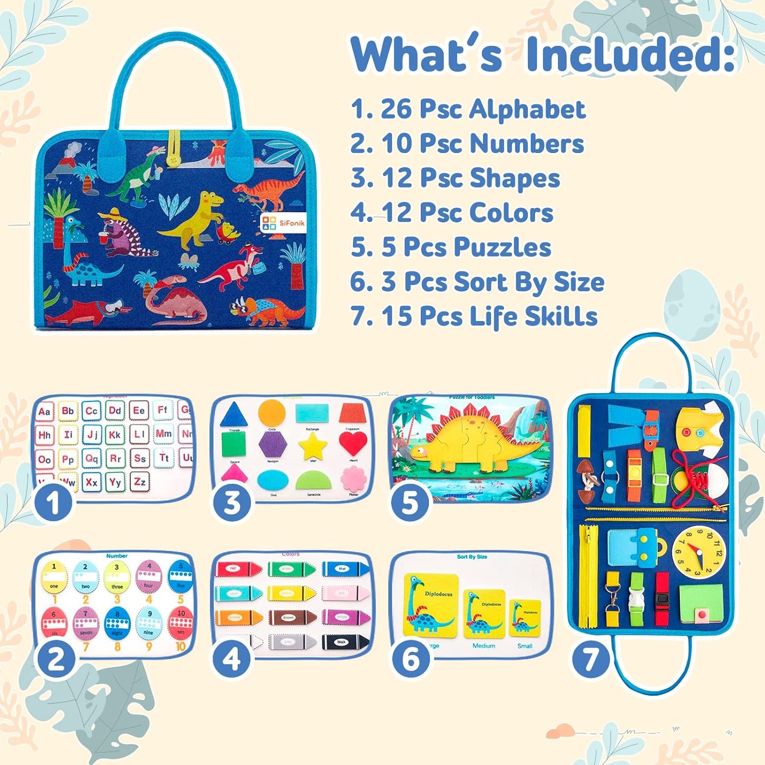2025 New Busy Board Sensory Toys for Kids 1 2 3 4 Toddler Travel Felt Busy Board Activities Educational Toys Felt Busy Board