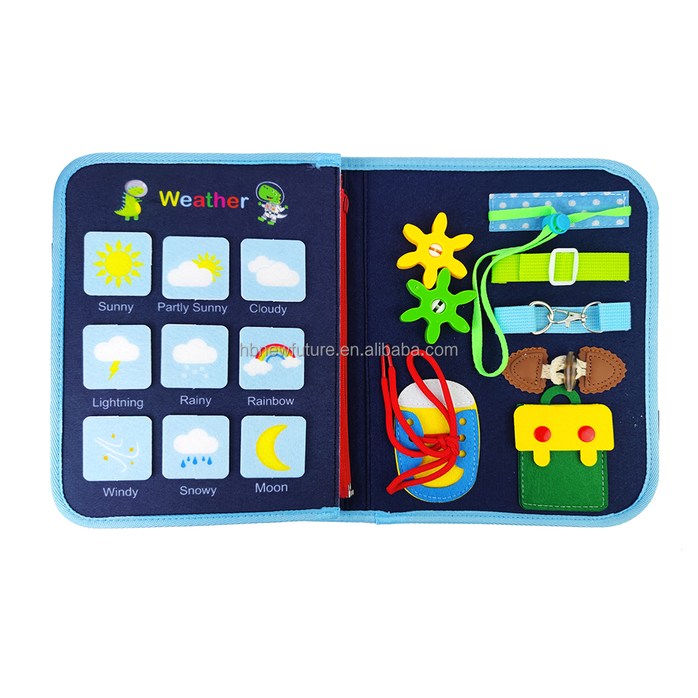 Montessori Toddler Travel Toys Preschool Learning Activities Dinosaur Toys Busy Board for Kids 1 2 3 4 5 Years