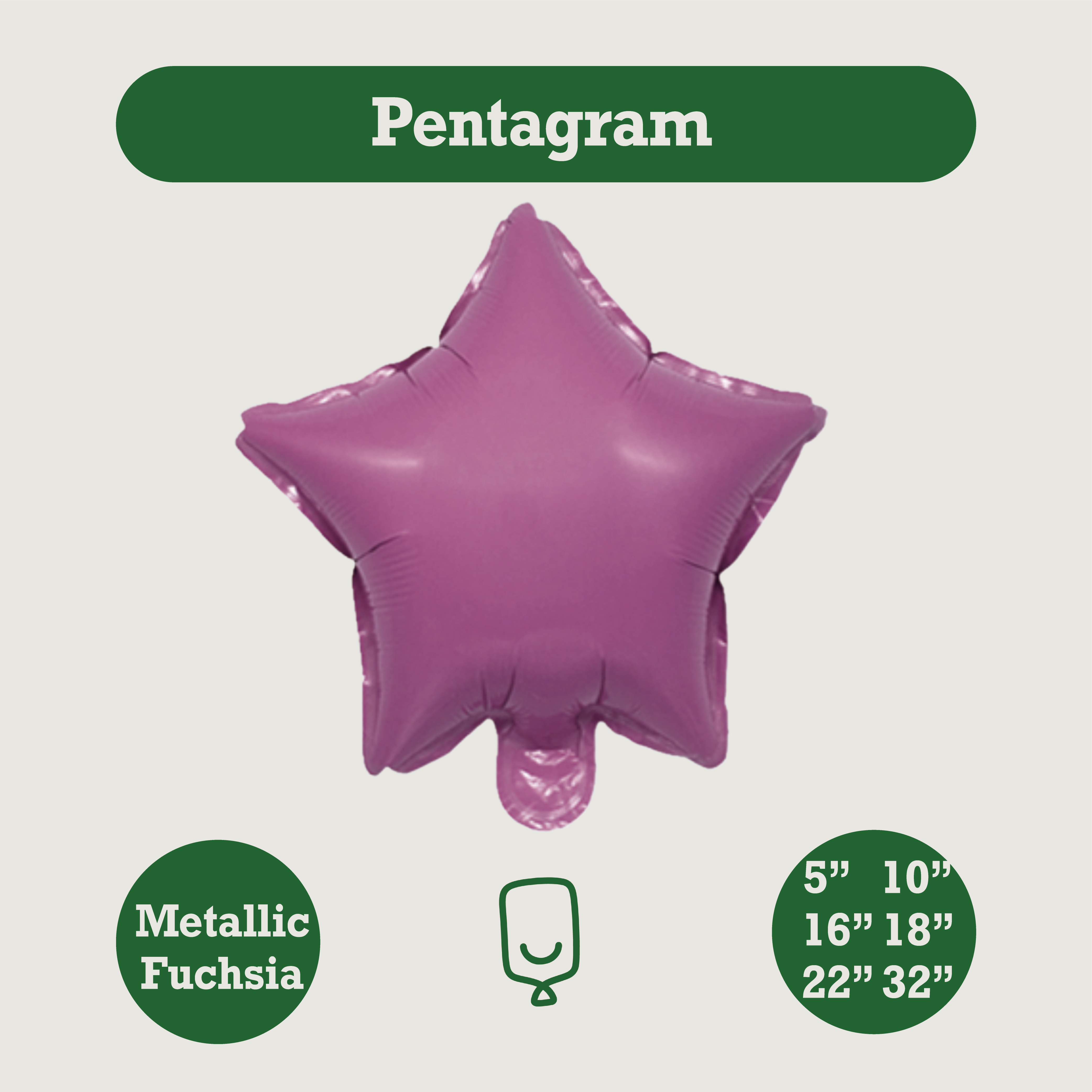 Metallic Chrome Star Pentagram Foil Balloon 5 10 16 18 22 32 Inch Party Custom Manufacturer OEM Mylar FAMA BSCI Sedex