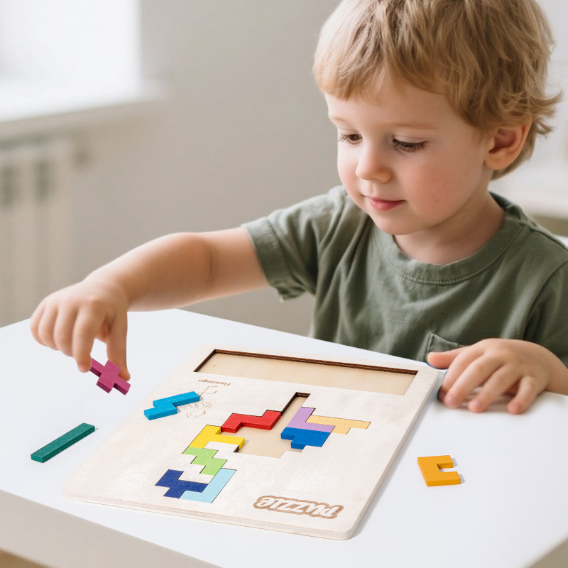 Children Brain Teaser Tangram Early Intelligence Boys and Girls Fun Toy Russian Jigsaw Puzzle