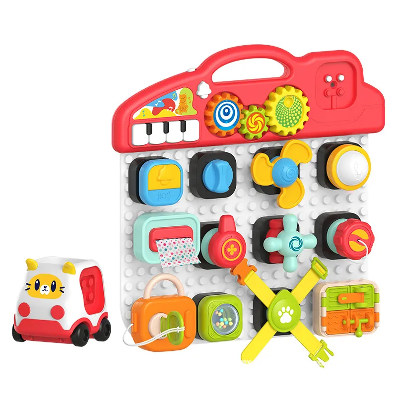 Infant Teethers Soothing Toys Baby Chew Rattle Toys with Music and Lights