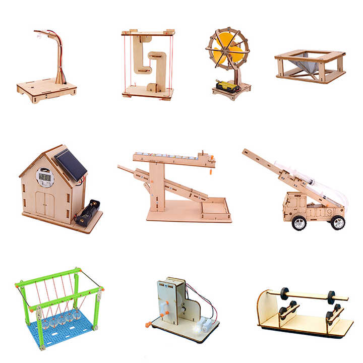 Wholesale Early Educational Learning Physical Experiment Toys Wooden Stem Toy Diy Kits For Kids