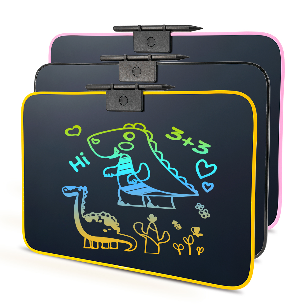 Interactive Learning Machine Kids LCD Writing Tablet Dual Screen Drawing Board Voice Education Toy Reusable Handwriting Pad