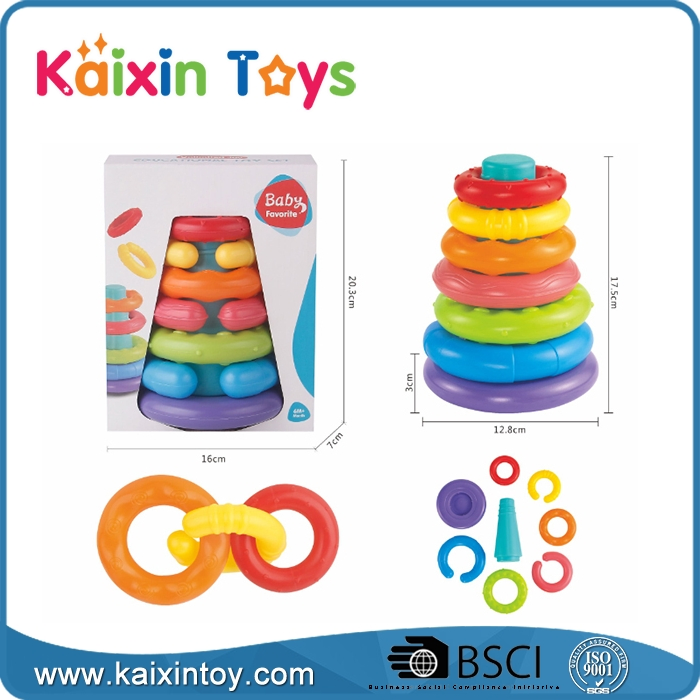 Toddler Tower of Learning: Stacking Rings for Babies and Toddlers - Montessori Stackable Toys for Toddlers, Encouraging Creativity and Coordination