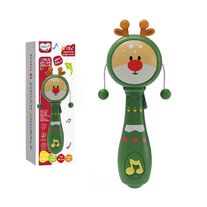 Infant Teethers Soothing Toys Baby Chew Rattle Toys with Music and Lights