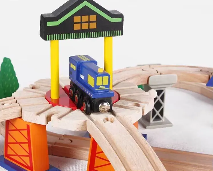 Wooden Train Track Early Learning Toy Detail 4