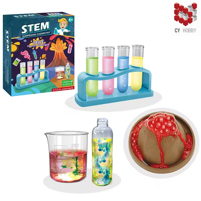 SD557 Children's Education Science Class DIY 14 in 1 Stem Children Learning Chemistry Science Kit Educational Children's Toys Kids Gift