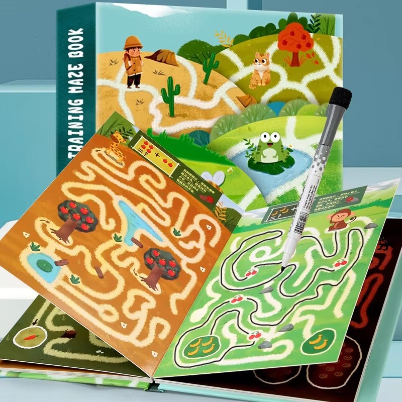New Arrival Popular Baby Thinking Training Maze Book Quiet Book for Toddlers Montessori Educational Busy Book Toys for Kids