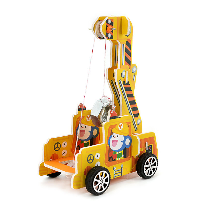 Cross-border Science Small Production stem Experimental Toys Handmade DIY Gravity Car Unisex 0-3M Paper Travel Materials Package
