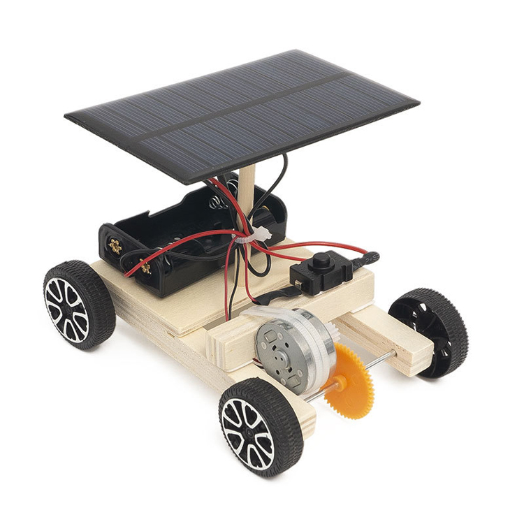 New 2021 Stem Education Science Toys for Boys Wooden Electric Solar Car Toys
