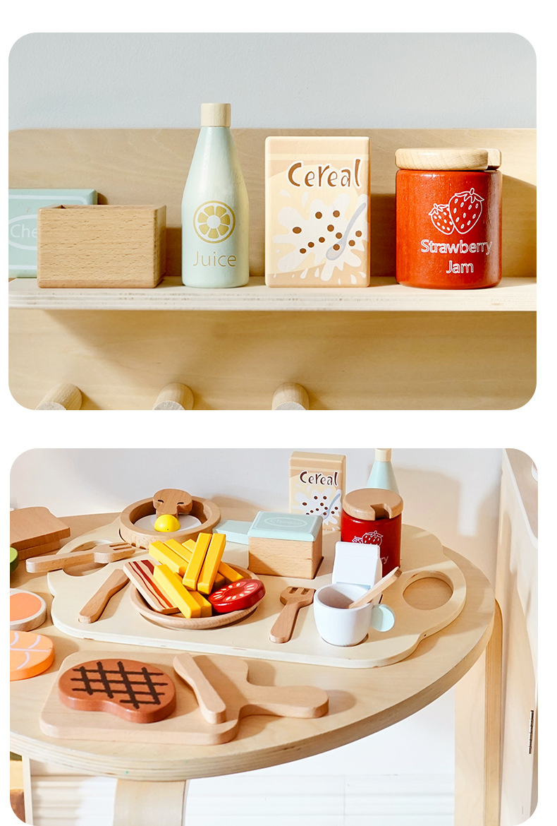 EMA Pretend Play Food Set Simulation Meal Toys for Kids Early Education